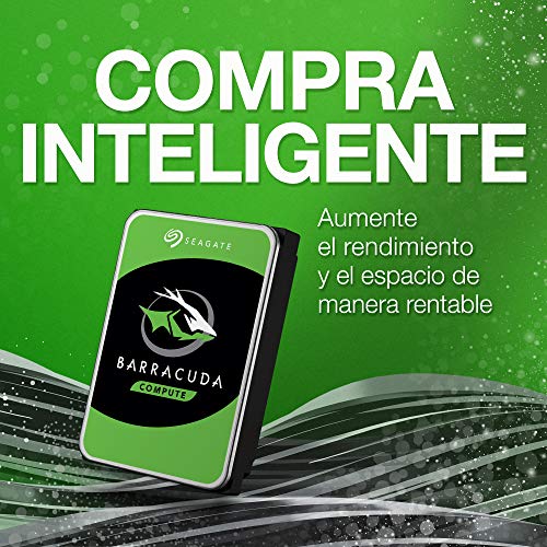 Seagate BarraCuda, 4 TB, Disco duro interno, HDD, 3,5", SATA 6 GB/s, 5400 RPM, caché de 256 MB para ordenador de sobremesa y PC (ST4000DM004)
