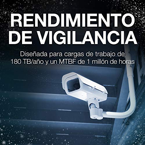 Seagate SkyHawk, 4 TB, Disco Duro Interno De Vigilancia, HDD, 3.5" SATA 6 GB/s, Caché 64 MB, DVR, Sistema de cámaras de seguridad NVR y 3 años de servicios Rescue (ST4000VX007)
