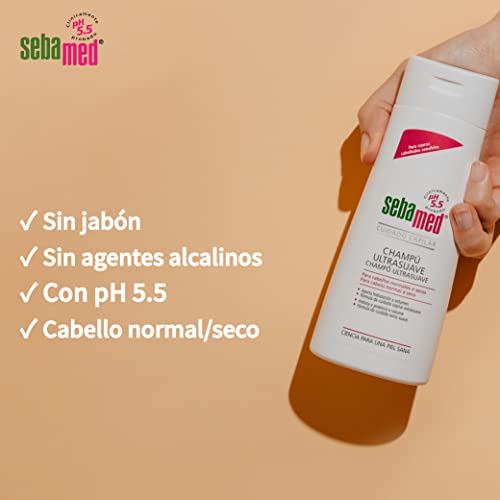 Sebamed Champú Ultrasuave - 200 ml Óptimo para el cuidado diario del cabello y la protección del cuero cabelludo, Refuerza y protege el manto ácido del cuero cabelludo para conseguir un cabello sano