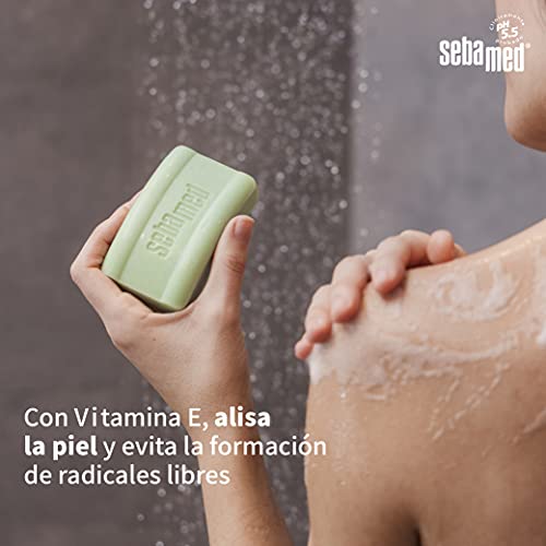 SEBAMED - Compacto Pastilla De Jabón Sólido Para Una Limpieza Suave Y Profunda, Para Pieles Sensibles, Sin Agentes Alcalinos, Con Pantenol Y Vitamina E, Multicolor, 100 Mililitro