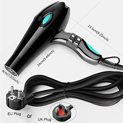 Secador De Cabello 3000W, Potente Secador De Cabello Profesional, Secador De Bajo Ruido Con Difusor Y Accesorios De Peine, Cable Largo De 2.5 M Para Mujeres Hombres