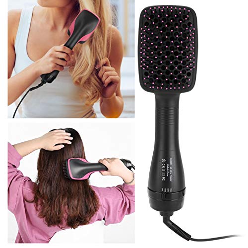 Secador de pelo y voluminizador de un solo paso, secador de pelo de salón con cepillo de aire caliente para mujeres, hombres y niños, que hace que el cabello se seque, rizado, alisado(EU 220V)