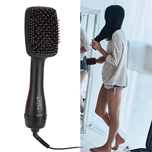 Secador de pelo y voluminizador de un solo paso, secador de pelo de salón con cepillo de aire caliente para mujeres, hombres y niños, que hace que el cabello se seque, rizado, alisado(EU 220V)