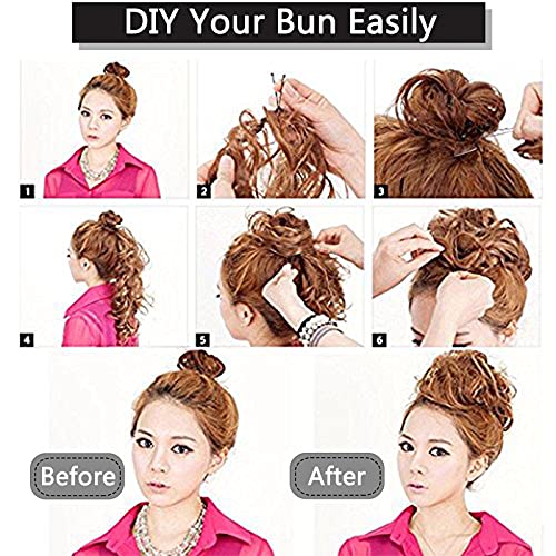 SEGO Moños Postizos Rizados de Pelo Natural Coleteros Pelo Mujer GRUESO [#27 Rubio Miel] Coleta Postiza Extensiones de Cabello Humano Remy Human Hair (32g)