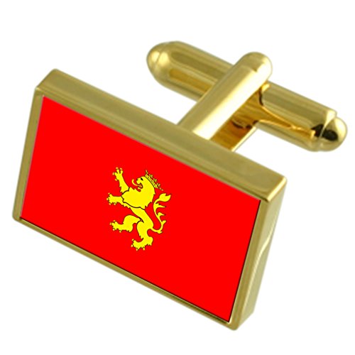 Select Gifts Ciudad de Zaragoza España Bandera de Oro Gemelos