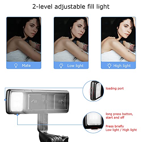 Selfie Stick Extensible con Control Remoto inalámbrico y luz de Relleno, Soporte para teléfono con trípode para grabación de Video en Vivo,Compatible con iPhone 13 Pro Max/12 Pro Max/11,Galaxy S21