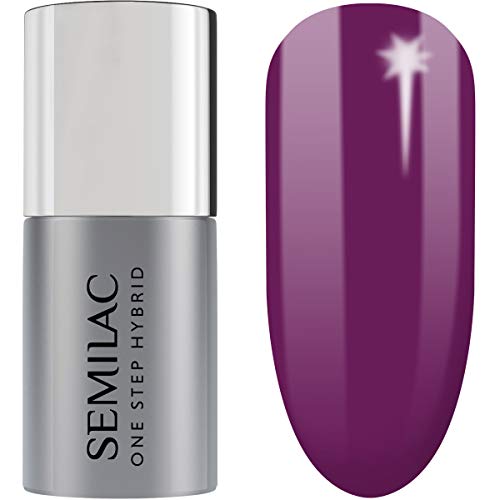 Semilac Esmalte de uñas híbrido One Step 3 en 1, lila, jacinto, violeta, 5 ml