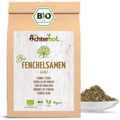 Semillas de hinojo BIO dulces enteras (250g) | semillas de hinojo | té de hinojo | como especia o té de anís y alcaravea de hinojo | vom Achterhof