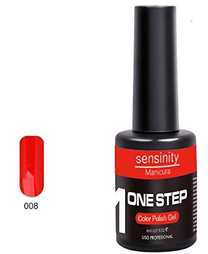 Sensinity manicura esmalte gel,UV/LED,One step color polish gel,Rojo 008