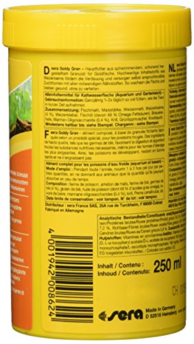 sera Goldy Gran Granulado para Carpas Doradas, 250 ml