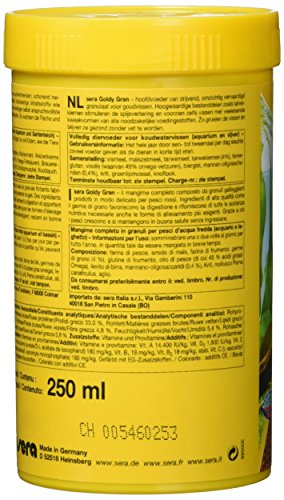 sera Goldy Gran Granulado para Carpas Doradas, 250 ml