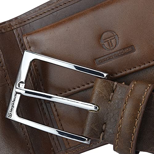 SERGIO TACCHINI Caja regalo para hombre, cinturón reversible y cartera de piel