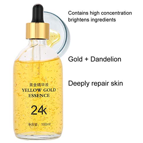 Sérum concentrado para el rostro, con 6 péptidos, oro de 24 quilates y ácido ácido hialurónico; hidrata, blanquea y reafirma la piel