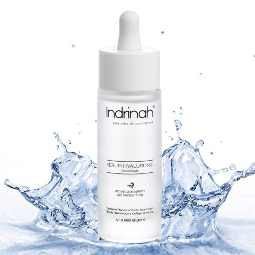 Serum Facial acido Hialuronico, Hidratante, Vitaminas, Antiedad, Antiarrugas, Sin perfumes,(30ml) [INDRINAH]
