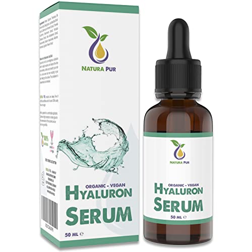 Serum Facial de Acido Hialuronico 50ml, puro orgánico y vegano - Gel altamente concentrado de Ácido Hialurónico con Aloe Vera contra las arrugas de la cara, cuello, escote - Cosmética Natural Orgánica