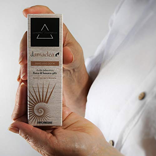 Sérum facial para contorno de ojos 98% baba de caracol y ácido hialurónico 30 ml día y noche antiarrugas antienvejecimiento nutritivo eficaz contra acné cicatrices, manchas, estrías, Made in Italy