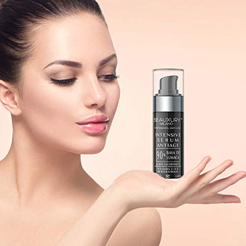 Sérum Facial Ultra Lifting, Anti-envejecimiento & Hidratante con Ácido Hialurónico, Resveratrol, Vitamina C, A, E + 90% Baba de Caracol