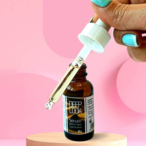 Serum para pestañas y cejas, PS DEEP LOOK, crecimiento natural, cejas y pestañas largas, fuertes y espesas, 30ml