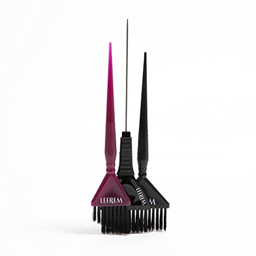 ¡Set de brochas de tinte LEFREM Master Trio: brocha para tinte ancha, brocha para tinte oblicua, brocha para tinte con punta!