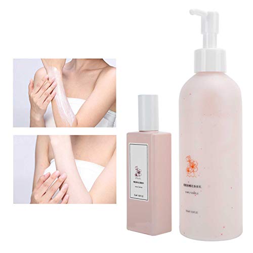 Set de perfume de loción corporal, loción corporal nutritiva hidratante y niebla de fragancia fina, set de perfume refrescante floral afrutado (250ml + 25ml)