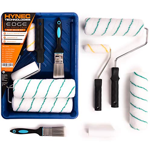 Set Definitivo de Rodillos Pintura – Rodillos para Paredes y Techos, Bandeja y Brochas Pintura, Minirrodillos, Recambio de Rodillo – Set Completo de Herramientas Bricolaje para Decoración del Hogar