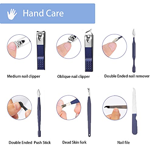 Set Manicura,Set de 10 Piezas para Manicura y Pedicura,Cortauñas Profesional,Tijeras de uñas Profesionales Manicura Kit,Cortaúñas de Acero Inoxidable Grooming Kit