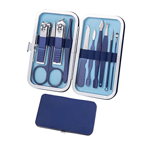 Set Manicura,Set de 10 Piezas para Manicura y Pedicura,Cortauñas Profesional,Tijeras de uñas Profesionales Manicura Kit,Cortaúñas de Acero Inoxidable Grooming Kit