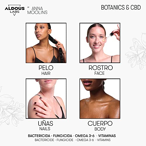 Set Regalo Belleza: Aceite de Ricino, Aceite de Argán y Aceite de Rosa Mosqueta 100% Puros elaborados con CBD | Prensados en Frío, Veganos | Fórmula Avanzada | Pestañas, Pelo, Piel | Botanics & CBD