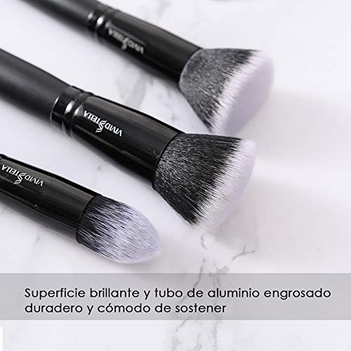 Sets de Brochas Brochas Maquillaje 10 Piezas Oro Rosa Pinceles de Base Cerdas Sintéticas Premium Kit de Cepillo Brochas de Maquillaje Baratas