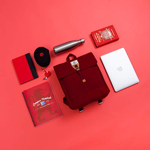 SEVENTEEN LONDON - Mochila Moderna y Elegante 'Ilford' en Rojo en Estilo Mochila computadora portátil de hasta 13"