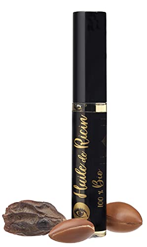 Shahd - Máscara de pestañas de aceite natural - Aceite de ricino, argán y almendras dulces - Alarga, fortalece y promueve el crecimiento de las pestañas - Aceite orgánico y prensado en frío - 10 mL