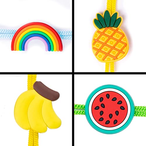 SHAIFER 10 Cordones para Mascarillas Niños - Sujeta Mascarillas con Bonitos Diseños Infantiles, Niñas, Niños - Salvaorejas para Mascarillas