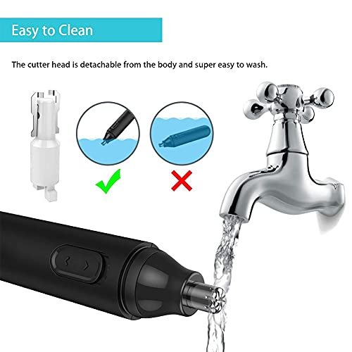 Sharpeners Cortadora de Pelo de Nariz de 2 uds, cortadora de Cejas Profesional eléctrica para Orejas, depiladora Impermeable para Hombres, Mujeres, Peluquero con Cuchillas de Doble Filo