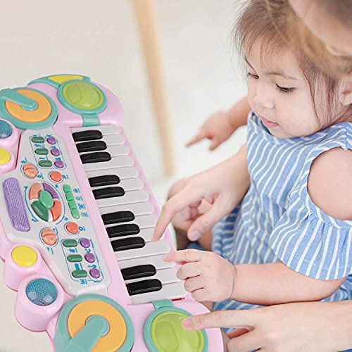 Shayson Teclado de Juguete Para Niños a Partir de 1 Año, con 24 Teclas, Adecuado para Regalos para Niños y Niñas