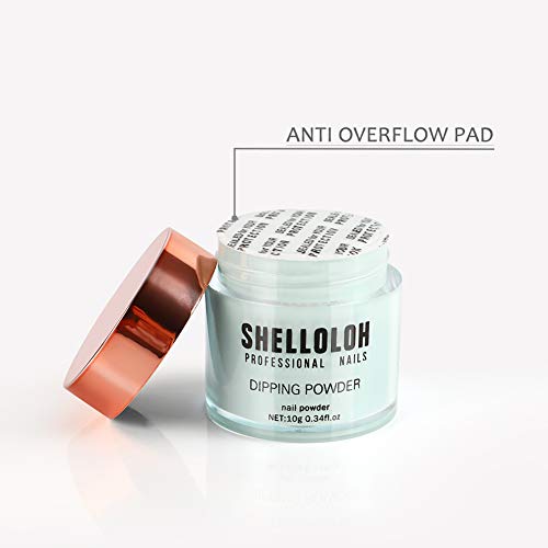 Shelloloh Uñas en Polvo de Inmersión de 12 Colores, Kit de Polvos de Inmersión de Color Verde Violeta Roja, Uñas Francesas para Principiante Bricolaje en Casa o el Salón de Manicura, 10g Cada Pieza