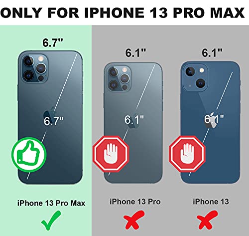Shields Up Funda Transparente para iPhone 13 Pro MAX, Funda iPhone 13 Pro MAX con Soporte de Anillo Giratorio de 360 Grados y Tarjetero, Estuche Transparente de TPU a Prueba de Golpes -Transparente