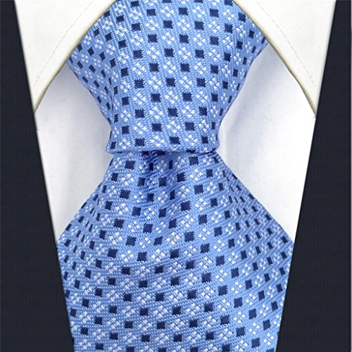 shlax&wing S&W Herren Krawatte Gemelos y Tie Einstecktücher Azul Puntos Classic 147cm