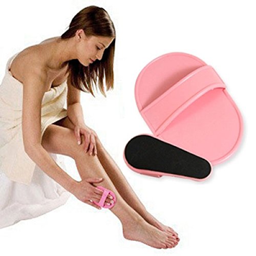 SHOP-STORY - Kit de guantes depilatorios exfoliantes de discos de depilación, 100% natural, afeitado manual para hombre y mujer, depiladora sin dolor, con pil Pad