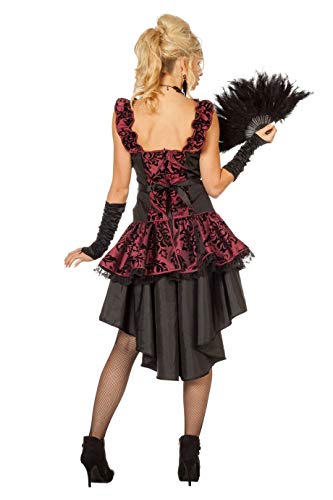 shoperama Burlesque Saloon-Girl Can Can - Disfraz para mujer, vestido de tirantes Moulin Rouge, bailarina salvaje oeste, talla 46