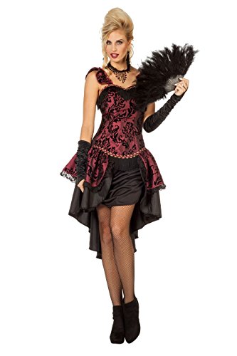 shoperama Burlesque Saloon-Girl Can Can - Disfraz para mujer, vestido de tirantes Moulin Rouge, bailarina salvaje oeste, talla 46
