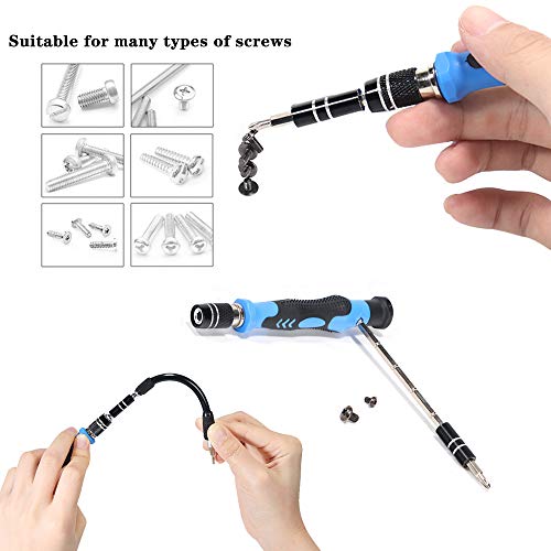 Shuye 130 en 1 Juego de Destornilladores de Precisión con Magnetizador, Kit de Herramientas de Reparación de Bricolaje para Reparar Electrónica, reloj, iPhone, iPad, Laptop, Xbox, Gafas, Mirar