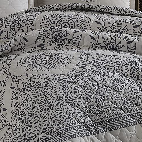 Sibiles - Colcha Bouti Algodón Turco Étnica Cama 135, 150, 160, y 180 Azteka Azul (240x240 cm)