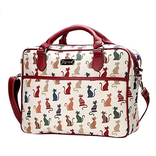 Signare Tapiz Funda portatil 15.6 Pulgadas Funda Ordenador 14 Pulgadas Funda Ordenador maletin portatil con diseño Animal (Gato descarado)