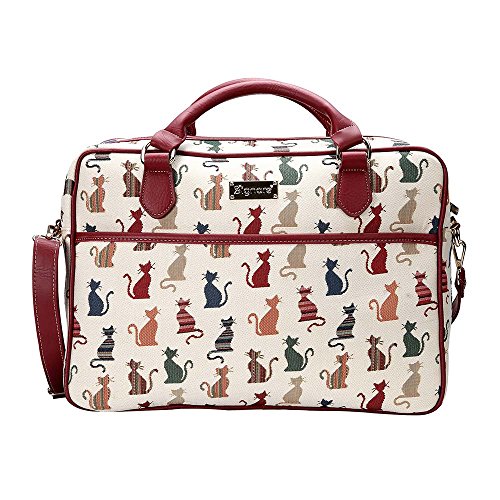 Signare Tapiz Funda portatil 15.6 Pulgadas Funda Ordenador 14 Pulgadas Funda Ordenador maletin portatil con diseño Animal (Gato descarado)