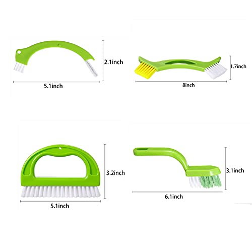 siismi 4 en 1 Cepillo de Limpieza de Ranura de Ranura, Limpieza Profunda para Baño y Cocina, Cepillo de Limpieza para Lechada, para Obturador/Aire Acondicionado/Teclado