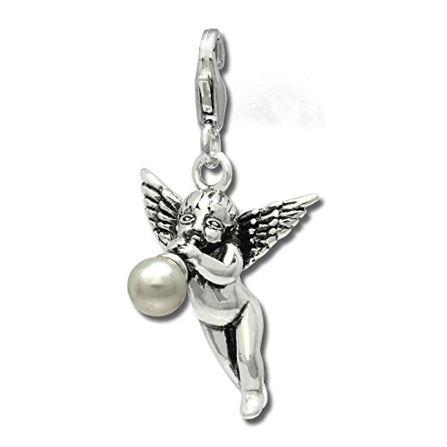 SilberDream Sekka Jewelry FC696 - Colgante de plata con diseño de ángel y trompeta