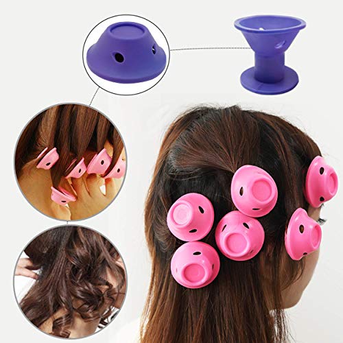 Silicona Rodillos Cabello, Silicona de Pelo Rulos, La Peluquería de Moda Hace Que El Cambio de Peinado Sea Más Fácil y Rápido