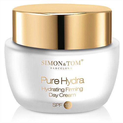 Simon&Tom Day Cream - Crema Facial Hidratante de Día - Con Protección SPF15 - Ácido Hialurónico - Células Madre de Argán - Antiedad - Protege contra Rayos UV - Hecho es España - 50ml