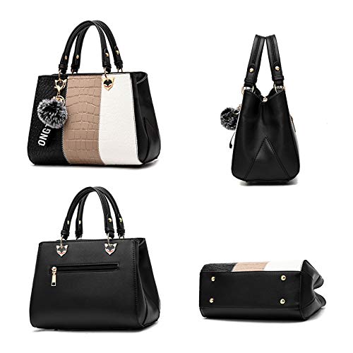 Sipobuy Bolso De Mano Para Mujer Con Ondas Bolso De Mensajero Elegante Para Mujer (Grey)