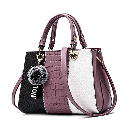 Sipobuy Bolso De Mano Para Mujer Con Ondas Bolso De Mensajero Elegante Para Mujer (Purple)